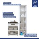Ver imagem 7 de Lavanderia Modulada 1 Armário Multiuso e Balcão Joinville - Kaiki Móveis Branco