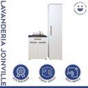 Ver imagem 2 de Lavanderia Modulada 1 Armário Multiuso e Balcão Joinville - Kaiki Móveis Branco