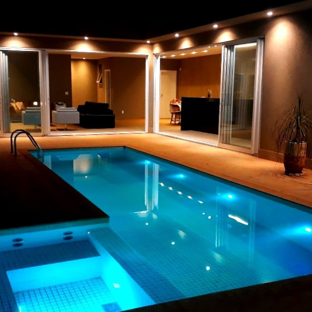 Kit Iluminação para Piscina 3 Refletores Led Light 6W RGB com Central ...