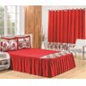 Kit Colcha Veneza Casal Padrão 4 Peças Com Cortina 3M - 1