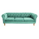 Ver imagem 2 de Dois Sofás Chesterfield Duque 3 lugares 2M - Suede Acqua / sala de estar, recepção, barbea
