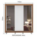 Ver imagem 4 de Guarda Roupa Casal Madesa Mônaco 3 Portas de Correr com Espelhos com Pés