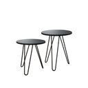 Ver imagem 4 de Mesa De Canto Duo Lisboa Ferro Preto Tampo Preto Cor: Preto