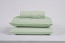 Ver imagem 1 de Kit Roupa de Cama Solteiro Percal 200 Fios 100% Algodão com Elástico e Fronha 2 Peças:verde