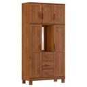 Ver imagem 1 de Guarda Roupa Capelinha 5 Portas 3 Gavetas Cobre Imbuia - Fn