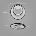 Ver imagem 2 de Plafon Loop Preto 62cm LED 60W 3000K HM008WB Bella ST2554