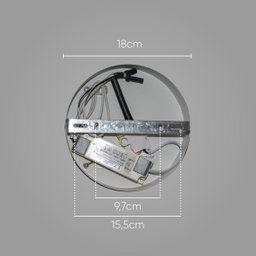 Plafon Loop Preto 62cm LED 60W 3000K HM008WB Bella ST2554 - 9