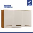 Ver imagem 3 de Armário Aéreo Etios 3 Portas Kaiki Móveis:Nature/Off