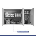 Ver imagem 5 de Armário Aéreo Etios 3 Portas Kaiki Móveis:Nature/Off