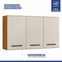 Ver imagem 4 de Armário Aéreo Etios 3 Portas Kaiki Móveis:Nature/Off