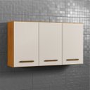 Ver imagem 2 de Armário Aéreo Etios 3 Portas Kaiki Móveis:Nature/Off