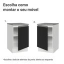 Ver imagem 4 de Balcão de Cozinha 50cm 1 Porta BP Glamy Madesa Branco/Preto
