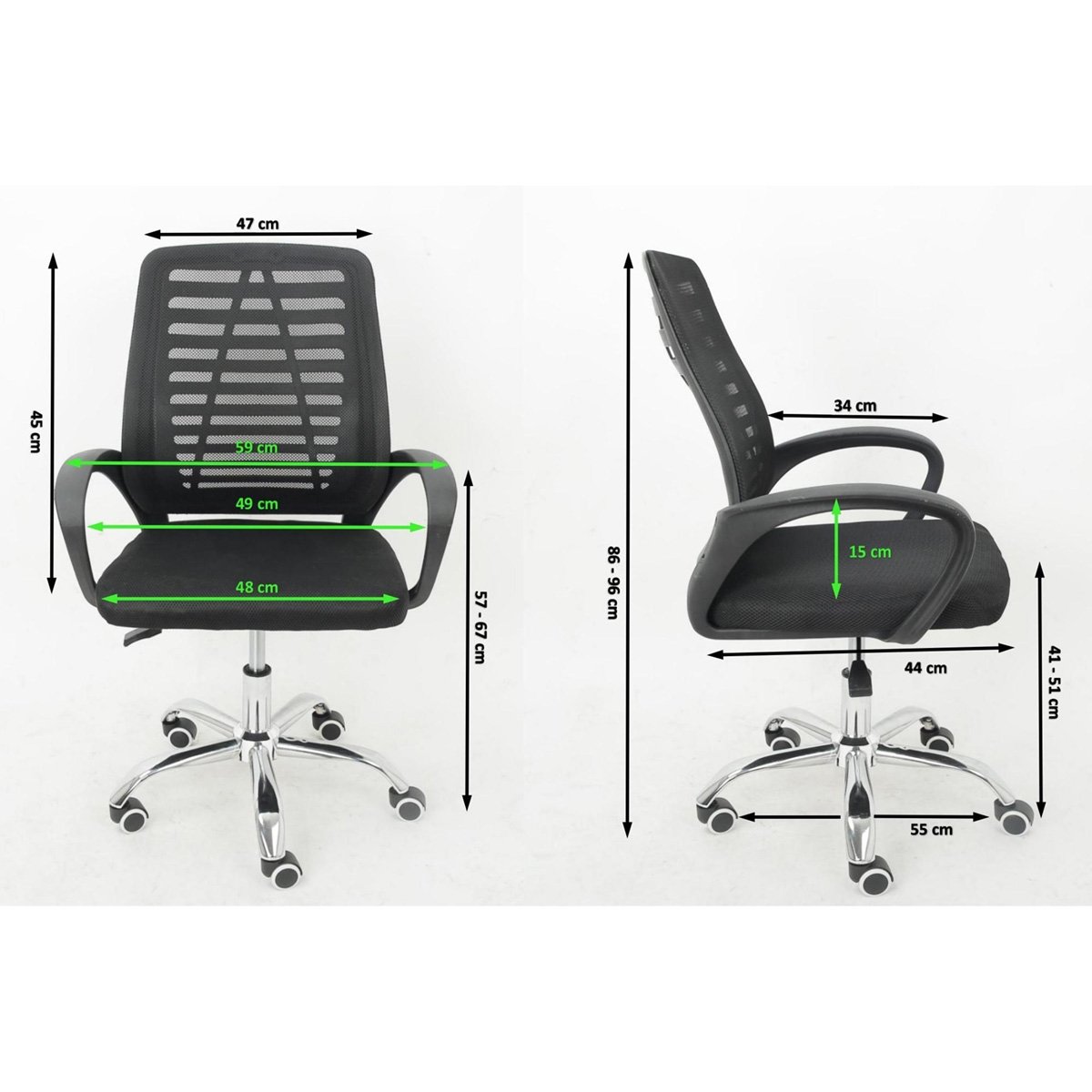 Cadeira Secretária Giratória Mesh Braço Flexível Best Chair Home Office