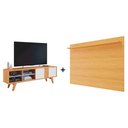 Ver imagem 3 de Estante Home Theater para Sala 180 Cm Tv 70 1 Porta de Correr e Pés Retro Paraty Permóbili Nature/of