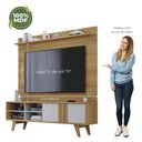 Ver imagem 5 de Estante Home Theater para Sala 180 Cm Tv 70 1 Porta de Correr e Pés Retro Paraty Permóbili Nature/of