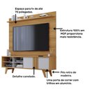 Ver imagem 4 de Estante Home Theater para Sala 180 Cm Tv 70 1 Porta de Correr e Pés Retro Paraty Permóbili Nature/of