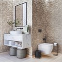 Ver imagem 4 de Porta Papel Higiênico de Chão Quadrada Level Preto Decorativa