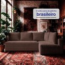 Ver imagem 6 de Sofá de Canto Modular Vibe Direito 2,70m x 1,70m Xpand Tech Tecido Velourê Marrom Cama Inbox