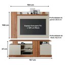 Ver mais imagens de Rack para TV até 50 Polegadas com Painel Cristal Permobili Savana Off White Permóbili