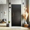 Ver imagem 2 de Porta Lambril c/Puxador e. Super Preto Dourado 80 Brimak