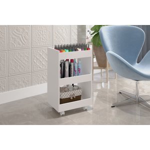 Mesa Auxiliar C/ Rodinhas P/ Salão de Beleza / Manicure