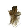 Conjunto Talheres com Suporte 24 Pç N2444227 Dourado- Quanhe - 1