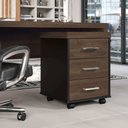 Ver imagem 2 de Gaveteiro de Escritório com Rodízios 3 Gavetas Tamburato Executiva A06 Marrom/Preto - Mpozenato