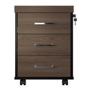 Ver mais imagens de Gaveteiro de Escritório com Rodízios 3 Gavetas Tamburato Executiva A06 Marrom/Preto - Mpozenato