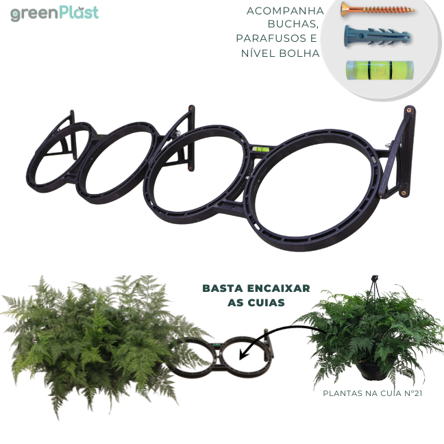 Kit 5 Módulos Greenplast de 1 Metro + Irrigação + Temporizador Brisa Greenup Design - 2