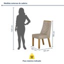 Ver imagem 3 de Kit de 6 Cadeiras para Sala de Jantar Aurora Bege/Cinamomo/Veludo