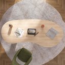 Ver imagem 6 de Mesa Escritório Retangular Organic Moderno MDP 200cm Carvalho Branco Artany