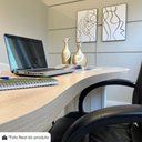 Ver imagem 7 de Mesa Escritório Retangular Organic Moderno MDP 200cm Carvalho Branco Artany