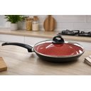 Ver imagem 2 de Frigideira Cerâmica Fratelli Max Chef 24cm com Tampa Vermelho com Preto