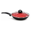 Ver imagem 1 de Frigideira Cerâmica Fratelli Max Chef 24cm com Tampa Vermelho com Preto