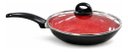 Ver imagem 1 de Frigideira Cerâmica Fratelli Max Chef 24cm com Tampa Vermelho com Preto