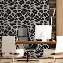 Ver imagem 3 de Papel de Parede Onça Preto e Branco-60x300cm