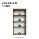 Ver imagem 3 de Cristaleira Suspensa 70 Cm 2 Portas de Vidro Vik Madesa