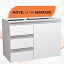 Ver imagem 5 de Balcão Móvel Gabinete Mdf para Banheiro sem Tampo 70cm Esquerdo