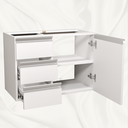 Ver imagem 3 de Balcão Móvel Gabinete Mdf para Banheiro sem Tampo 70cm Esquerdo