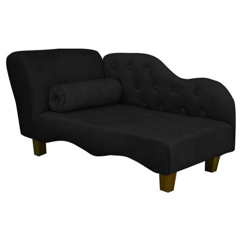 Caminha Pet Luxo Divâ Tecido Veludo:Preto