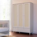 Ver imagem 5 de Guarda-roupa Infantil Branco Rattan Provençal Fofura Divicar - Branco
