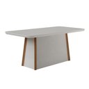 Ver imagem 4 de Conjunto Sala de Jantar Tilia C/ Tampo Madeirado C/ Vidro Canto Curvo 120x80cm e 4 Cadeiras Havana