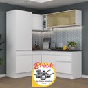 Ver imagem 1 de Armário Cozinha Completa Canto Veneza Mp2088 Multimóveis Branco + Brinde Jogo de Panelas Tramontina