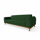 Ver imagem 3 de Sofá Living Átila Velusoft Verde, 2,50 Metros, Design Retrô.