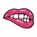 Ver imagem 3 de Tapete Capacho Boca no Formato 80x50 Cm para Decoração.:bordô