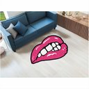 Ver imagem 4 de Tapete Capacho Boca no Formato 80x50 Cm para Decoração.:bordô