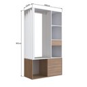 Ver imagem 2 de Guarda Roupas Closet Moderno com Cabideiro e Gaveta Montana com Branco