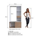 Ver imagem 4 de Guarda Roupas Closet Moderno com Cabideiro e Gaveta Montana com Branco