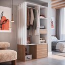 Ver imagem 6 de Guarda Roupas Closet Moderno com Cabideiro e Gaveta Montana com Branco