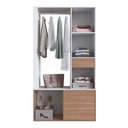 Ver imagem 5 de Guarda Roupas Closet Moderno com Cabideiro e Gaveta Montana com Branco
